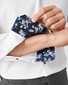 Eton Signature Twill Uni Organic Cotton Subtle Floral Contrast Fabric Overhemd Wit