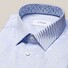 Eton Signature Twill Uni Subtle Floral Contrast Detail Shirt Light Blue