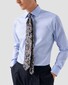 Eton Signature Twill Uni Super Slim Cutaway Collar Overhemd Licht Blauw
