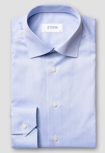 Eton Signature Twill Uni Super Slim Cutaway Collar Shirt Light Blue