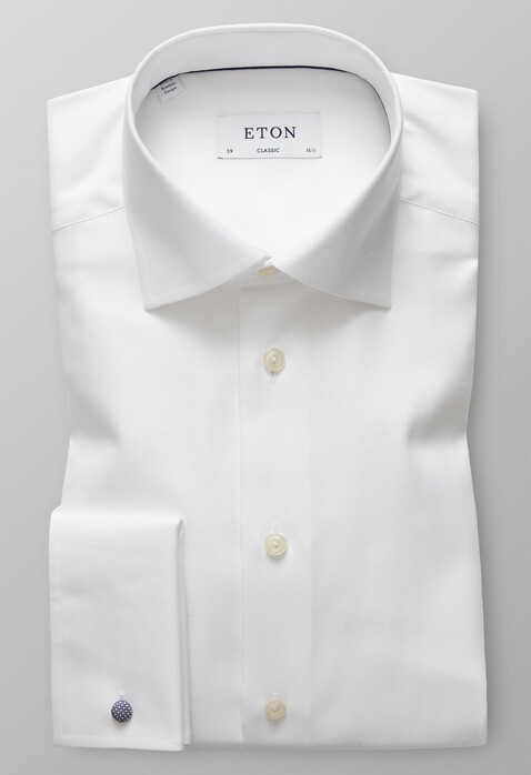Eton Signature Uni French Cuff Overhemd Wit