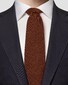 Eton Silk Cotton Blend Uni Fine Texture Tie Dark Orange