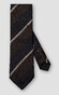 Eton Silk Grenadine Diagonal Stripe Tie Dark Brown Melange