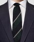 Eton Silk Grenadine Diagonal Stripe Tie Dark Green