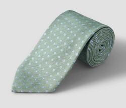 Eton Silk Linnen Woven Floral Pattern Das Groen