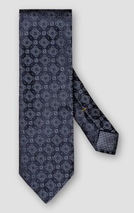 Eton Silk Medallion Pattern Tie Navy