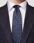 Eton Silk Medallion Pattern Tie Navy