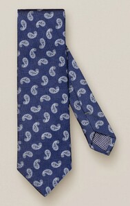 Eton Silk Paisley Pattern Tie Navy