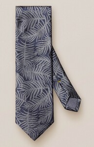 Eton Silk Palm Leaf Pattern Tie Navy