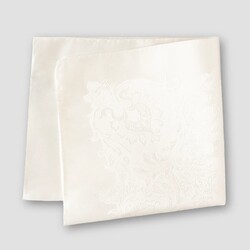 Eton Silk Woven Paisley Pochet Wit