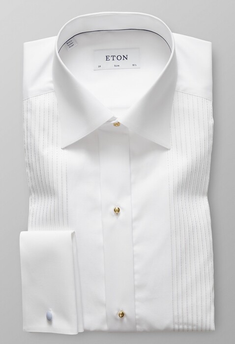 Eton Silver Effect Evening Shirt White