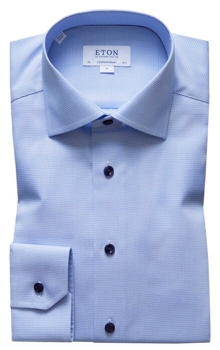 Eton Sky Blue Oxford Shirt Overhemd Licht Blauw
