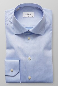 Eton Slim Cutaway Signature Twill Overhemd Licht Blauw