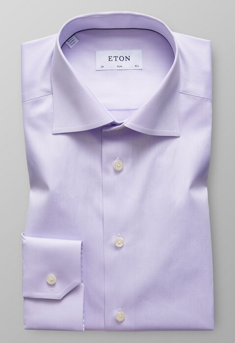 Eton Slim Cutaway Signature Twill Overhemd Lila
