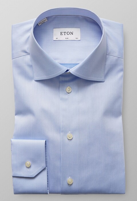 Eton Slim Cutaway Signature Twill Shirt Light Blue