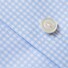 Eton Slim Fit Mini Check Cutaway Overhemd Licht Blauw