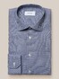 Eton Slim Geometric Print Fine Piqué Shirt Dark Navy