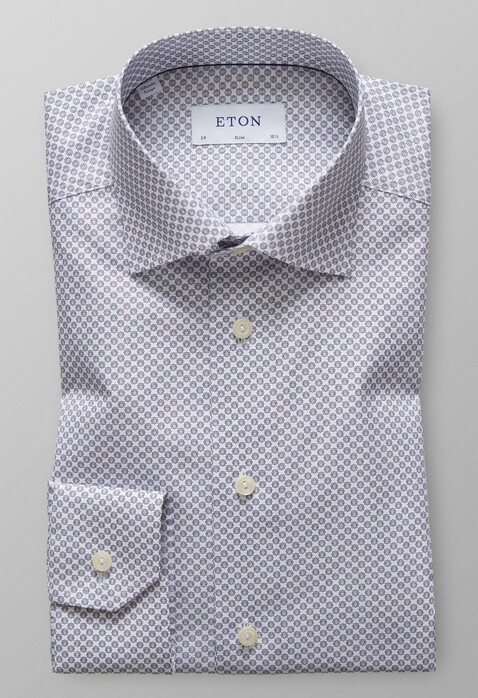 Eton Slim Micro Floral Shirt Multicolor