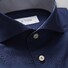 Eton Slim Poplin Uni Micro Contrast Overhemd Donker Blauw Melange