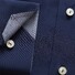 Eton Slim Poplin Uni Micro Contrast Overhemd Donker Blauw Melange