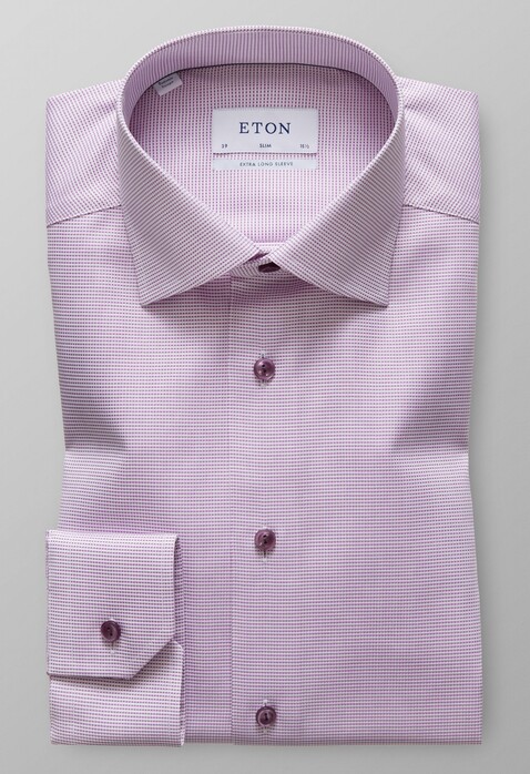Eton Slim Twill Sleeve 7 Shirt Multicolor