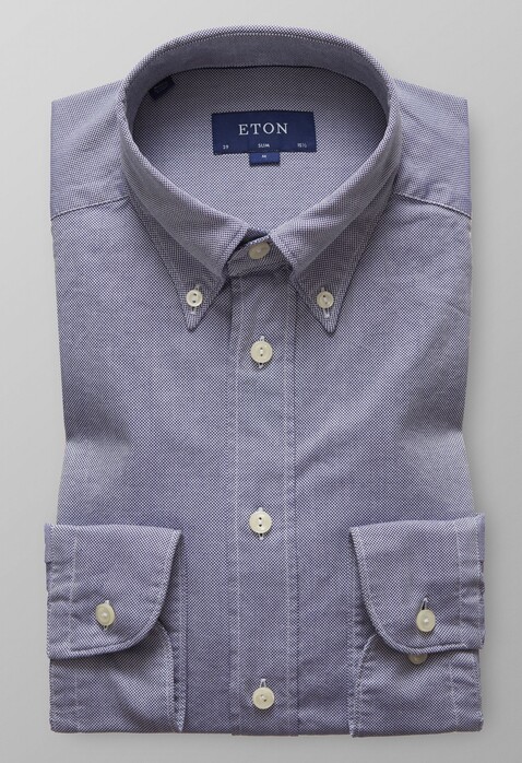 Eton Slim Uni Royal Oxford Overhemd Navy