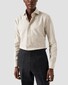 Eton Small Houndstooth Cotton Linen Shirt Light Brown
