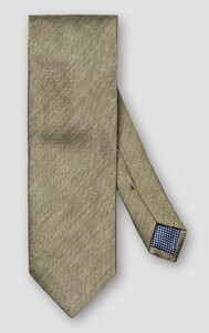 Eton Smart Casual Silk Linen Blend Faux-Uni Irregular Texture Tie Green