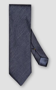 Eton Smart Casual Silk Linen Blend Faux-Uni Irregular Texture Tie Navy