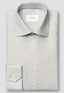 Eton Smooth Fine Twill Organic Extra Long Staple Cotton Overhemd Licht Groen