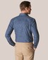 Eton Soft Royal Oxford Check Overhemd Donker Blauw