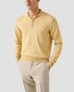 Eton Soft Touch Natural Stretch Fine Knit Cotton Cashmere Trui Geel