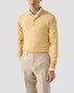 Eton Soft Touch Natural Stretch Fine Knit Cotton Cashmere Trui Geel
