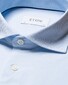 Eton Soft Uni Four-Way Stretch Overhemd Licht Blauw