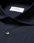 Eton Soft Uni Four-Way Stretch Overhemd Navy