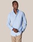 Eton Solid Cotton Tencel Wide Spread Collar Overhemd Licht Blauw