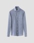 Eton Solid Filo di Scozia Cotton Piqué Melange Effect Shirt Blue