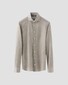 Eton Solid Filo di Scozia Cotton Piqué Melange Effect Shirt Green