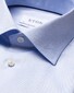 Eton Solid Luxury Signature Twill Extra Long Sleeve Overhemd Licht Blauw