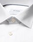 Eton Solid Luxury Signature Twill Extra Long Sleeve Overhemd Wit