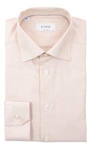 Eton Solid Oxford Cotton Tencel Overhemd Licht Zand