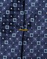 Eton Squares Geometric Pattern Silk Das Donker Blauw