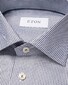 Eton Stripe-In-Stripe Signature Twill Cotton Overhemd Donker Blauw