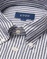 Eton Stripe Signature Oxford Button Down Overhemd Donker Blauw