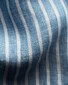 Eton Striped Albini Fine Textured Linnen Overhemd Blauw