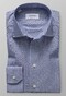 Eton Striped Cotton-Tencel Overhemd Diep Blauw