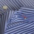 Eton Striped Cotton-Tencel Overhemd Diep Blauw