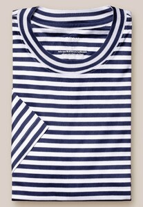 Eton Striped Filo di Scozia T-Shirt Navy