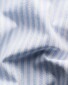 Eton Striped Fine Piqué Contrast Buttons Overhemd Licht Blauw
