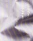 Eton Striped Fine Piqué Weave Mother of Pearl Buttons Shirt Purple